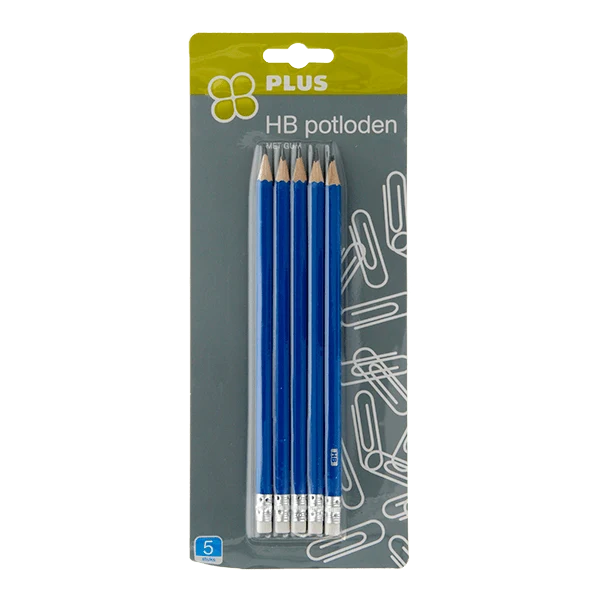 HB Potloden met gum FSC