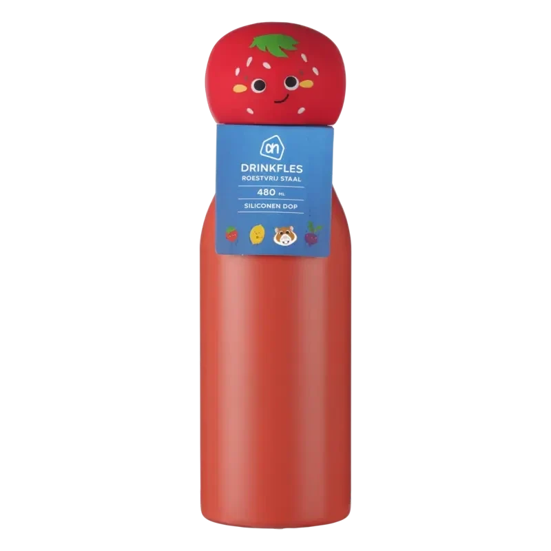 RVS fles aardbei