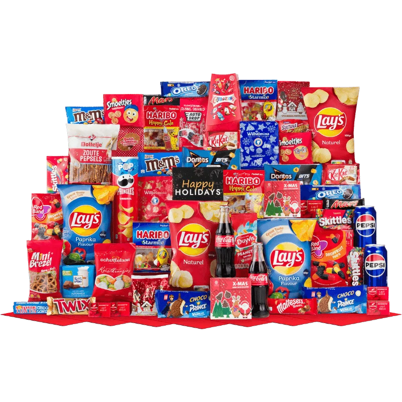 Mega Snoep- en Chipsbox XXL Kerstpakket Compleet