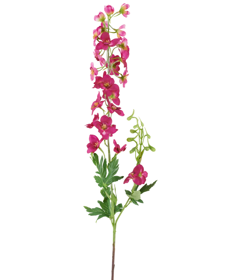 Kunstbloem Delphinium 79 cm donker roze