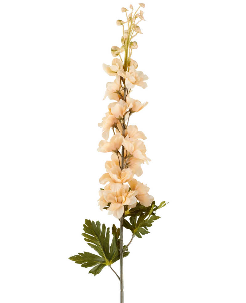 Kunstbloem Delphinium 79 cm creme/bruin
