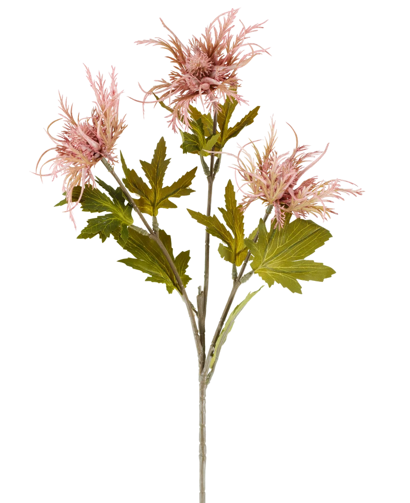 Kunstbloem Armeria maritima 67 cm oud roze