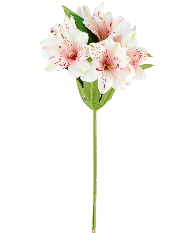 Kunstbloem Alstroemeria 47 cm roze/creme