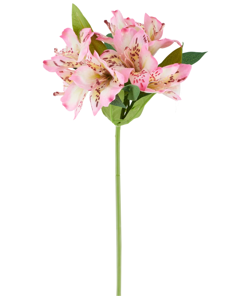 Kunstbloem Alstroemeria 47 cm roze/creme