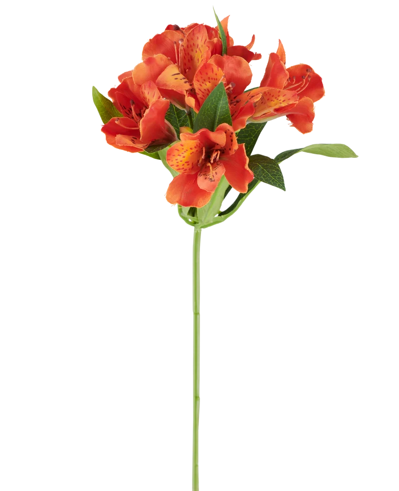Kunstbloem Alstroemeria 47 cm oranje