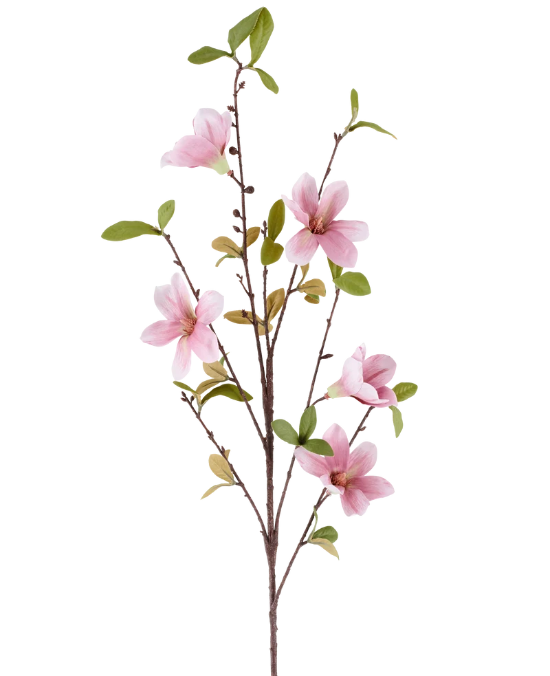 Kunstbloem Magnolia 94 cm oud roze