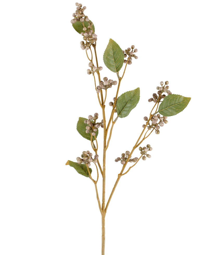 Kunstbloem Dewberry 78 cm grijs/paars