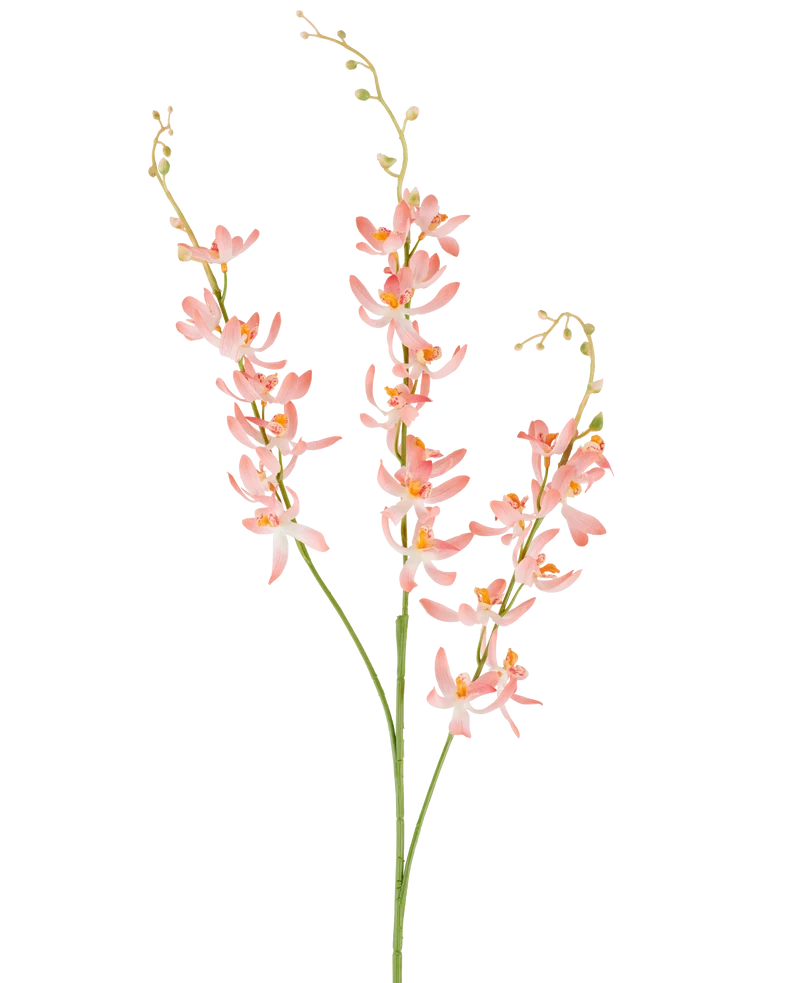 Kunstbloem Cymbidium 95 cm peach