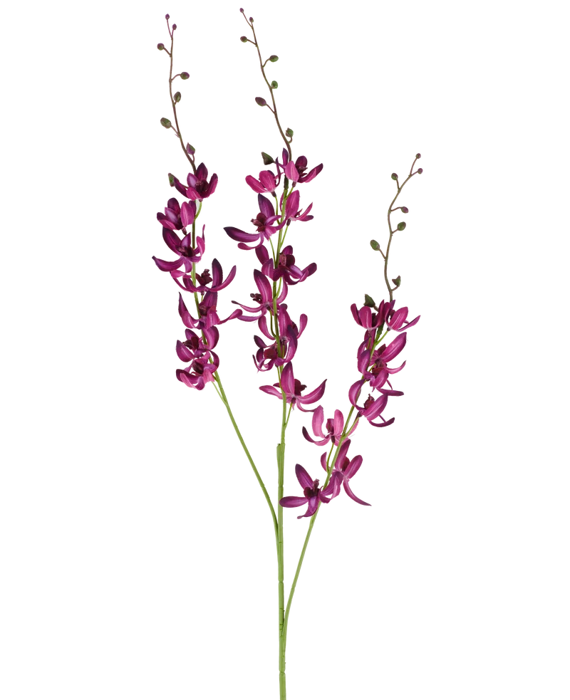 Kunstbloem Cymbidium 95 cm paars