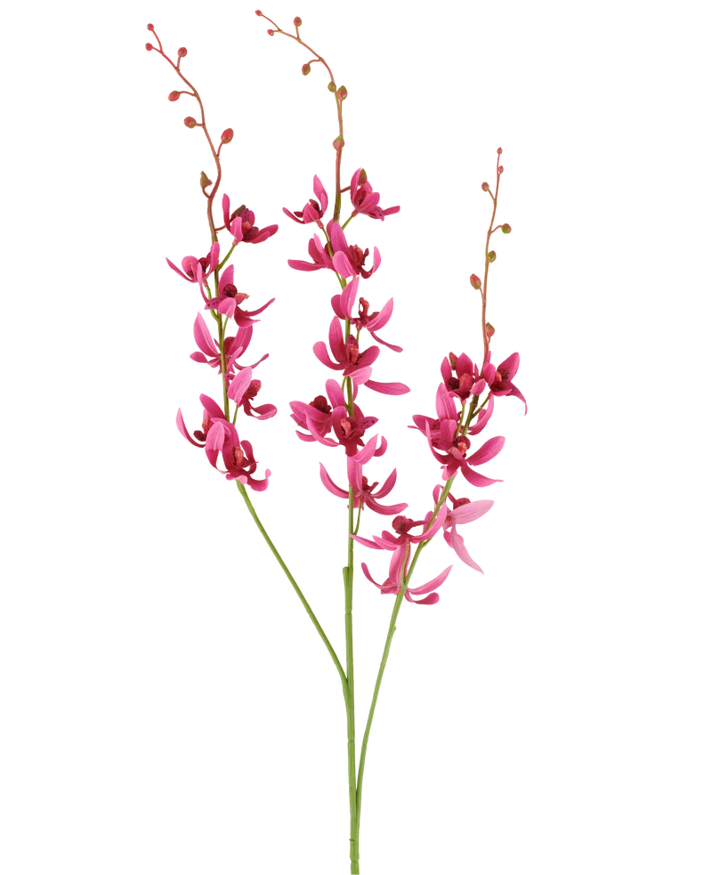 Kunstbloem Cymbidium 95 cm bordeaux