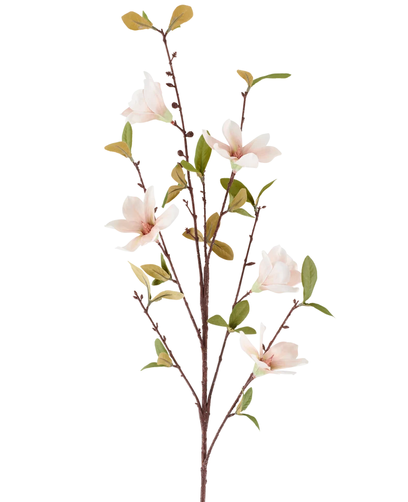 Kunstbloem Magnolia 94 cm creme/bruin