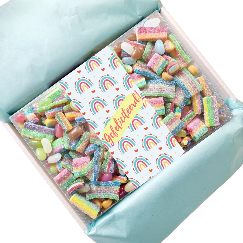 Snoepbox Regenboog Gefeliciteerd