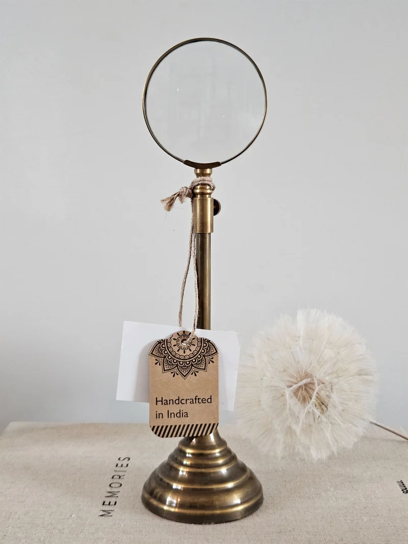 Gouden Vergrootglas Antieke Stijl Rond