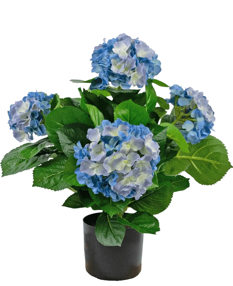 Kunstplant Hortensia UV 43 cm blauw