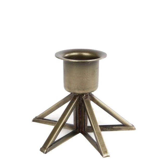 Kandelaar Sterre oud goud S 7x7x5cm