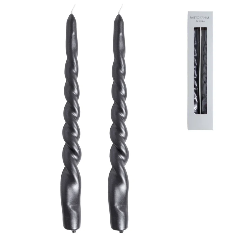 Dinerkaars Twisted set-van-2 Senza zwart 2x2x25cm