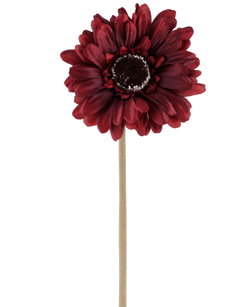 Kunstbloem Gerbera 53 cm bordeaux