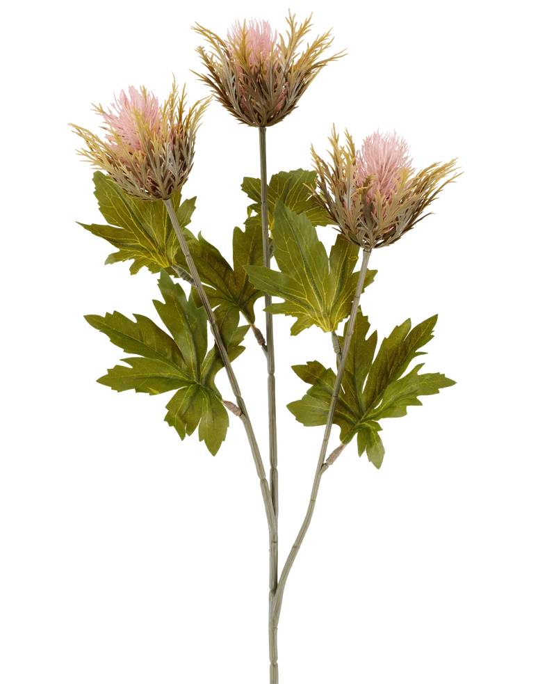 Kunstbloem Distel 67 cm oud roze