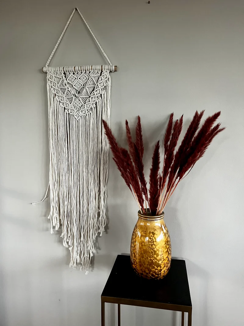 Gevlochten wandkleed - macramé - 38x100cm