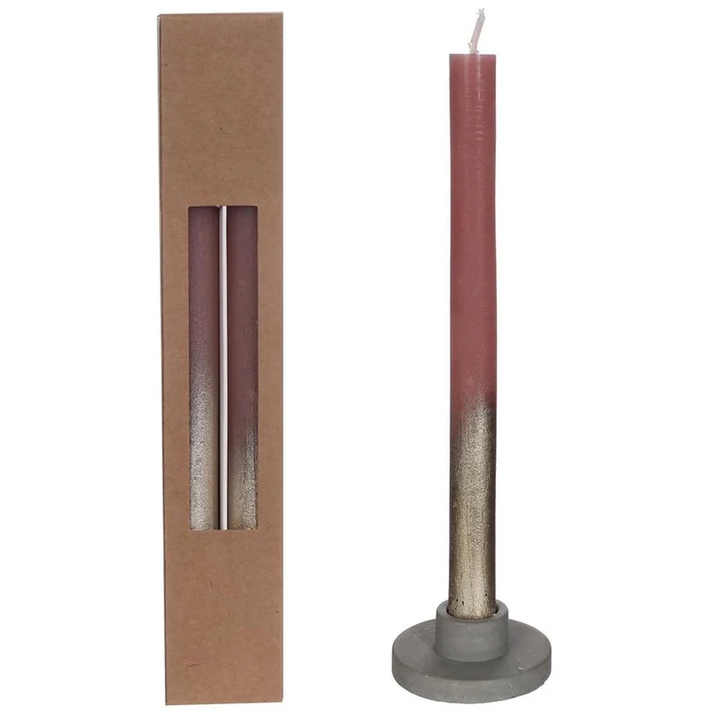 Dinerkaars set-van-2 Duo goud-roze 2x2x25cm