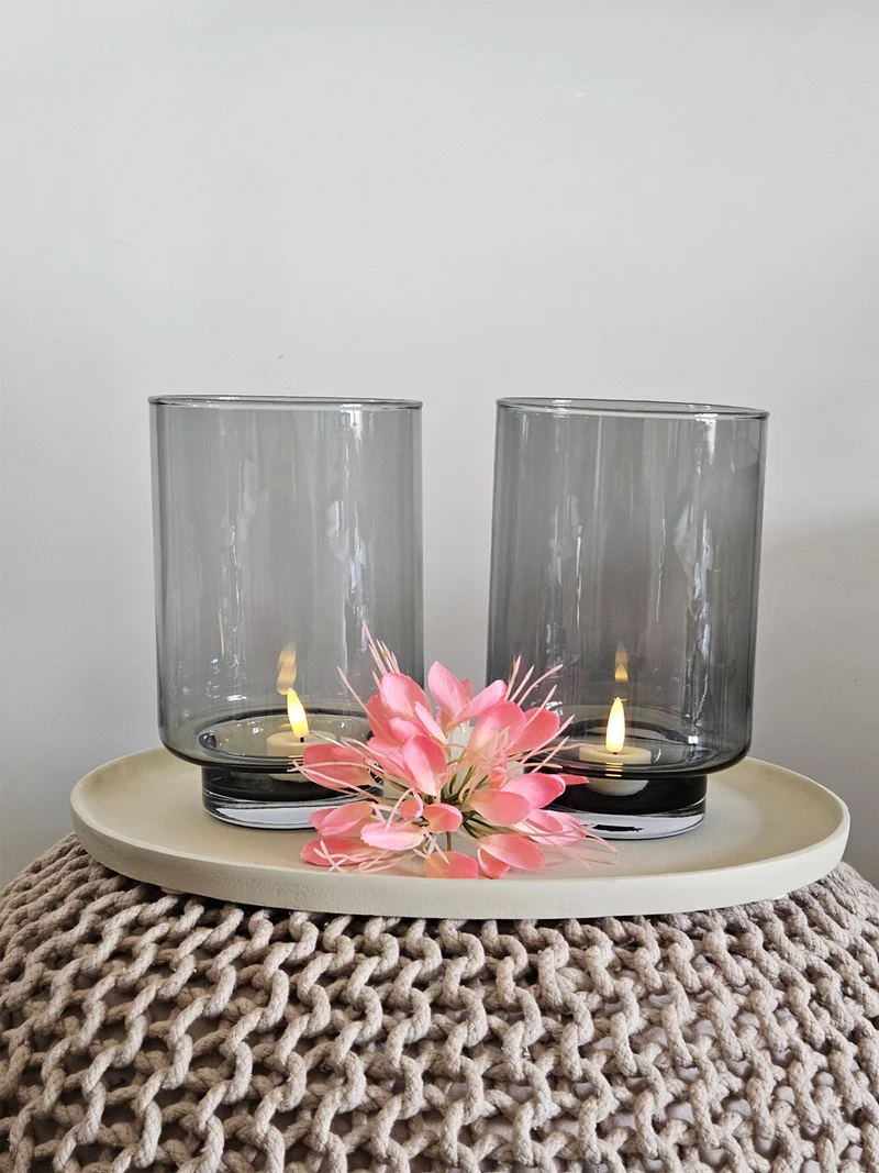 Vase the World Waxinelichthouder Thames XS Grey Ø14 x H21 cm