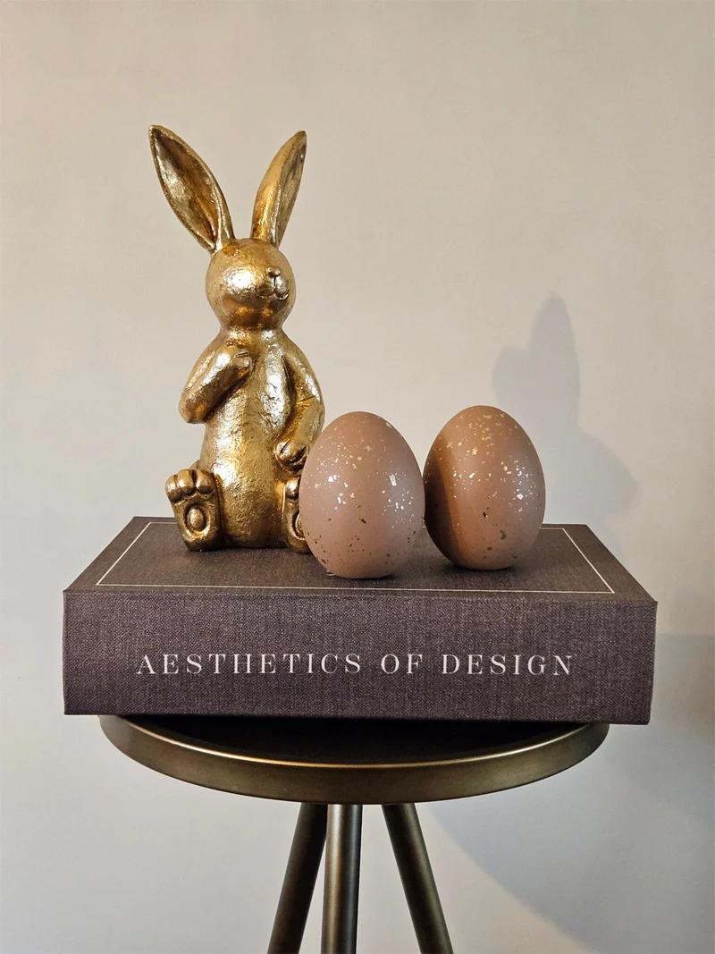 Decoratief Ei Madiorano Bruin Gouden Spikkels