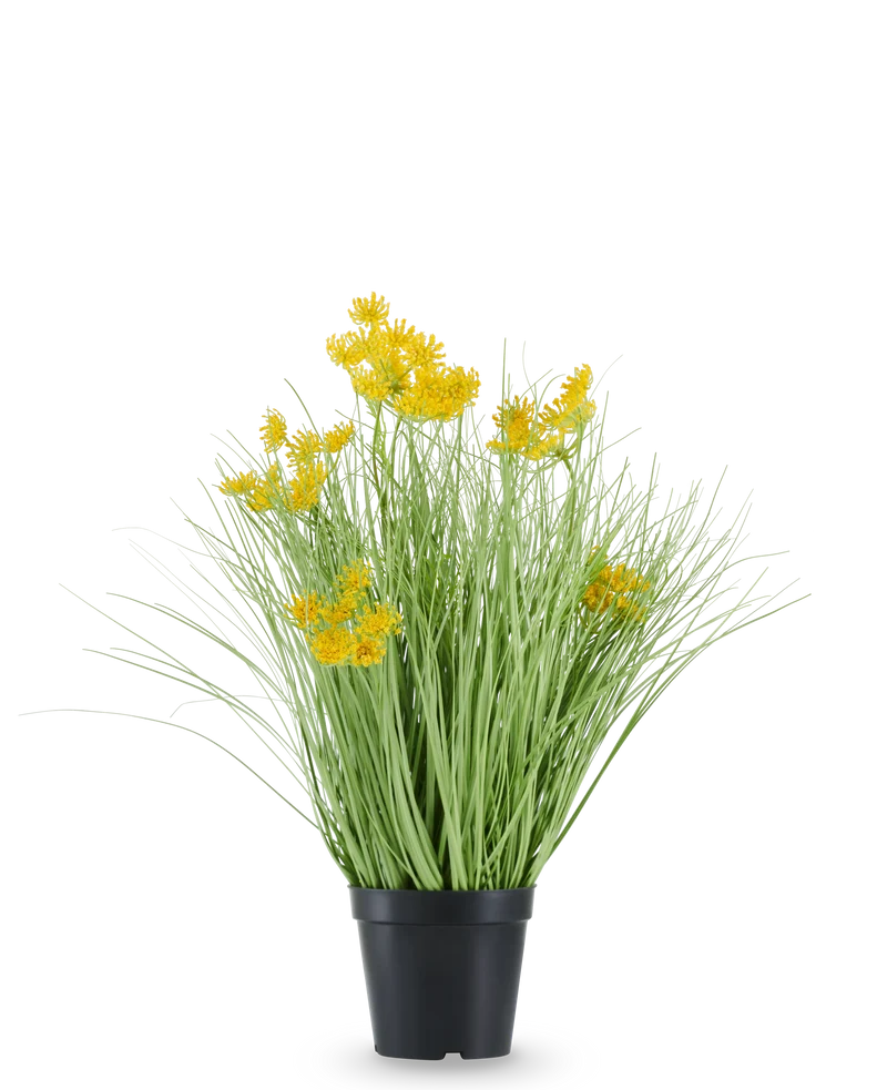 Kunstgras wortel bloemen uiengras 50 cm brandvertragend