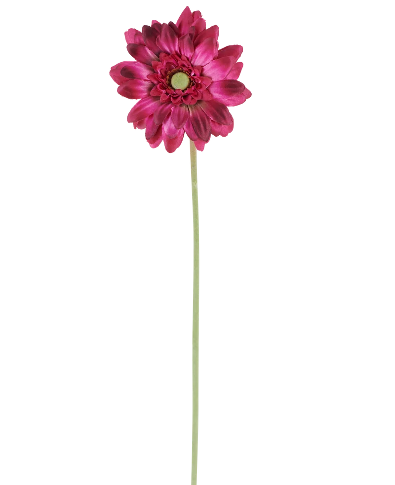 Kunstbloeme Mini Gerbera 47 cm donker roze