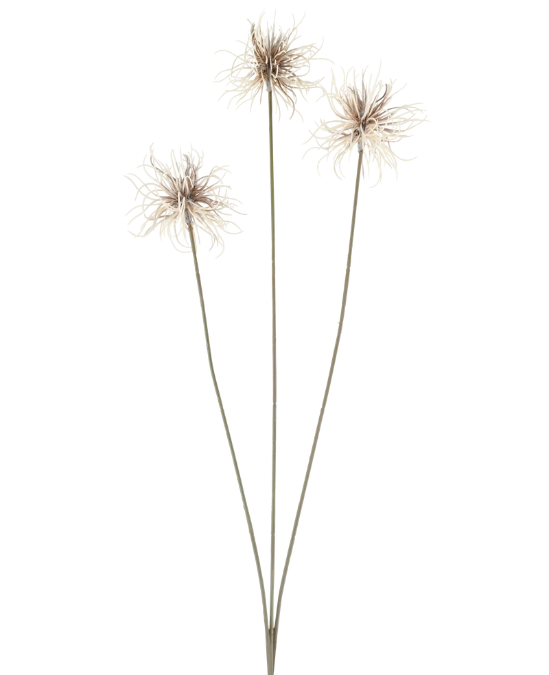 Kunstbloem Xanthium 64 cm creme/bruin