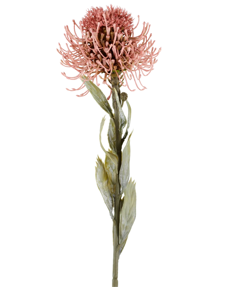 Kunstbloem Protea 60 cm oud roze