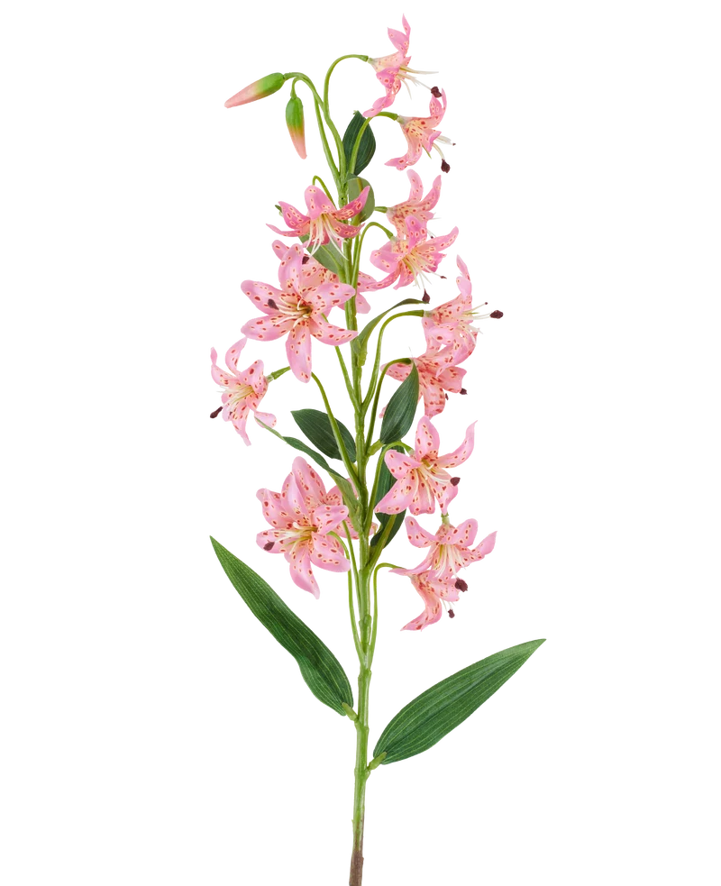 Kunstbloem Lelie 82 cm fuchsia