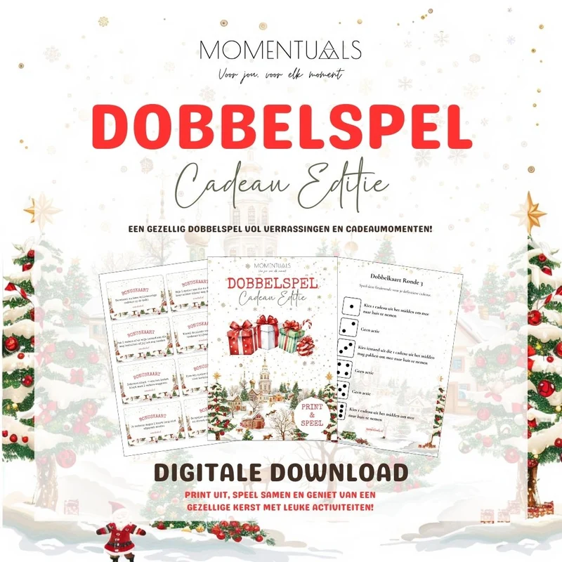 Printable Kerstspel - Dobbelspel