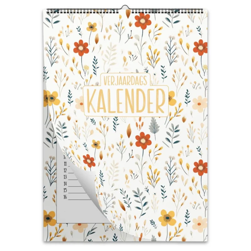 Verjaardagskalender A4 - Spring Floral