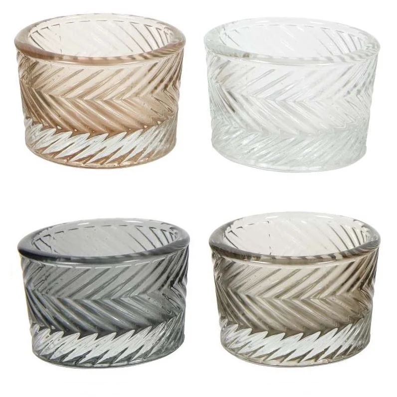 Waxinelichthouders set-van-4 Basic mix 5x5x4cm