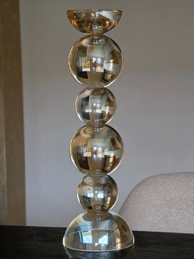 Kandelaar Alouette - Goud Kristalglas - L