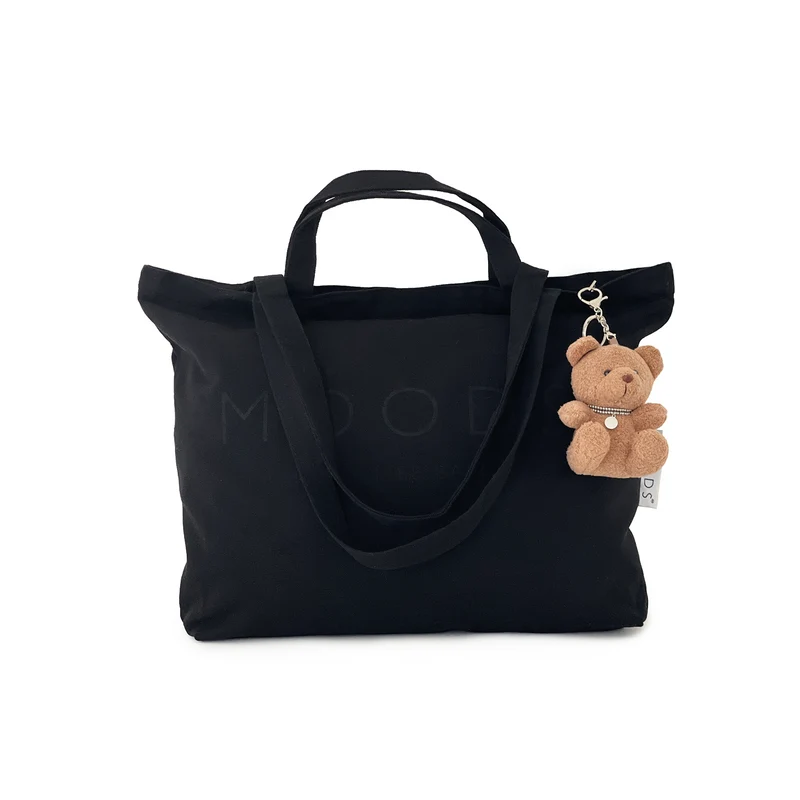Moods Tas zwart met beertje