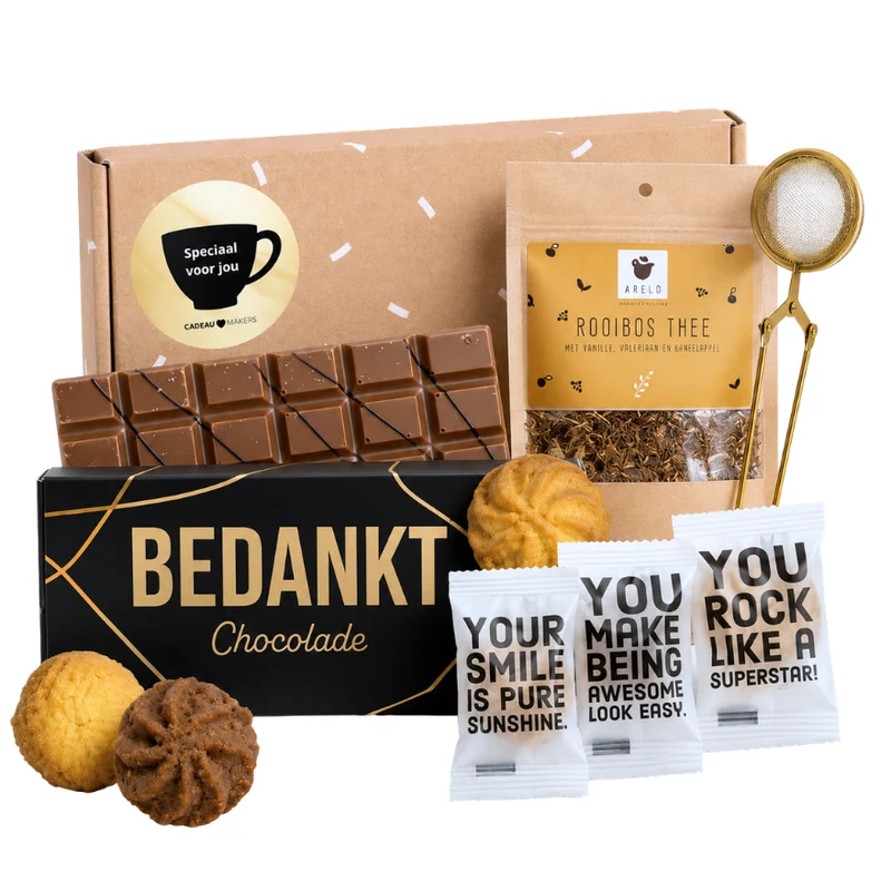 Bedankt brievenbuspakket | Thee & chocolade