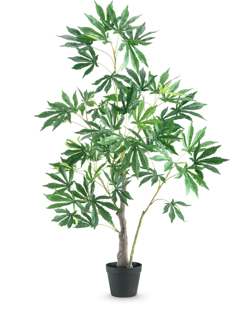 Kunstplant Hennep Cannabisbladeren 120 cm
