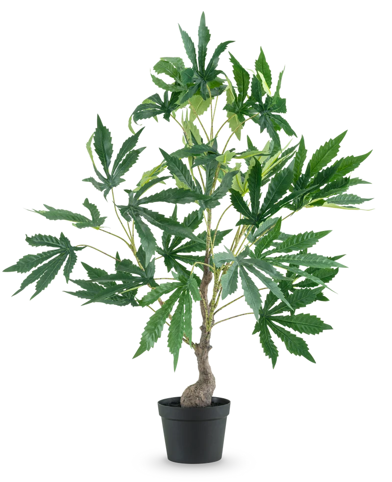 Kunstplant Hennep Cannabisbladeren 60 cm