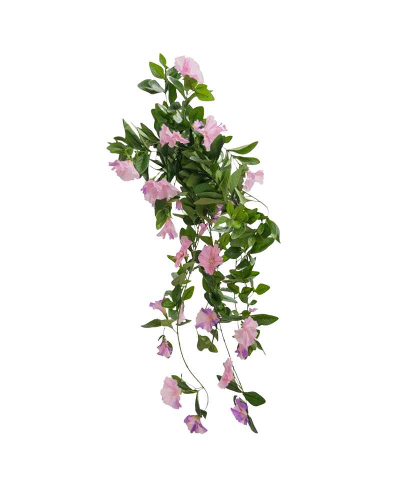 Kunst hangplant Petunia 70 cm paars