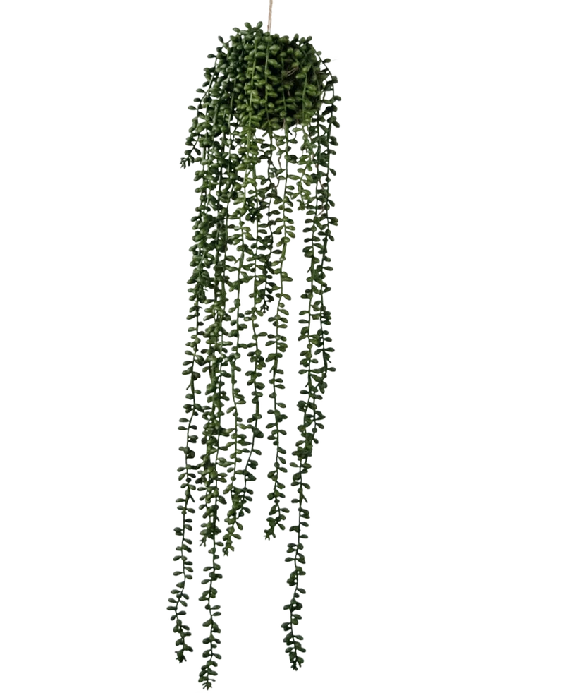 Kunst hangplant Senecio bal 71 cm