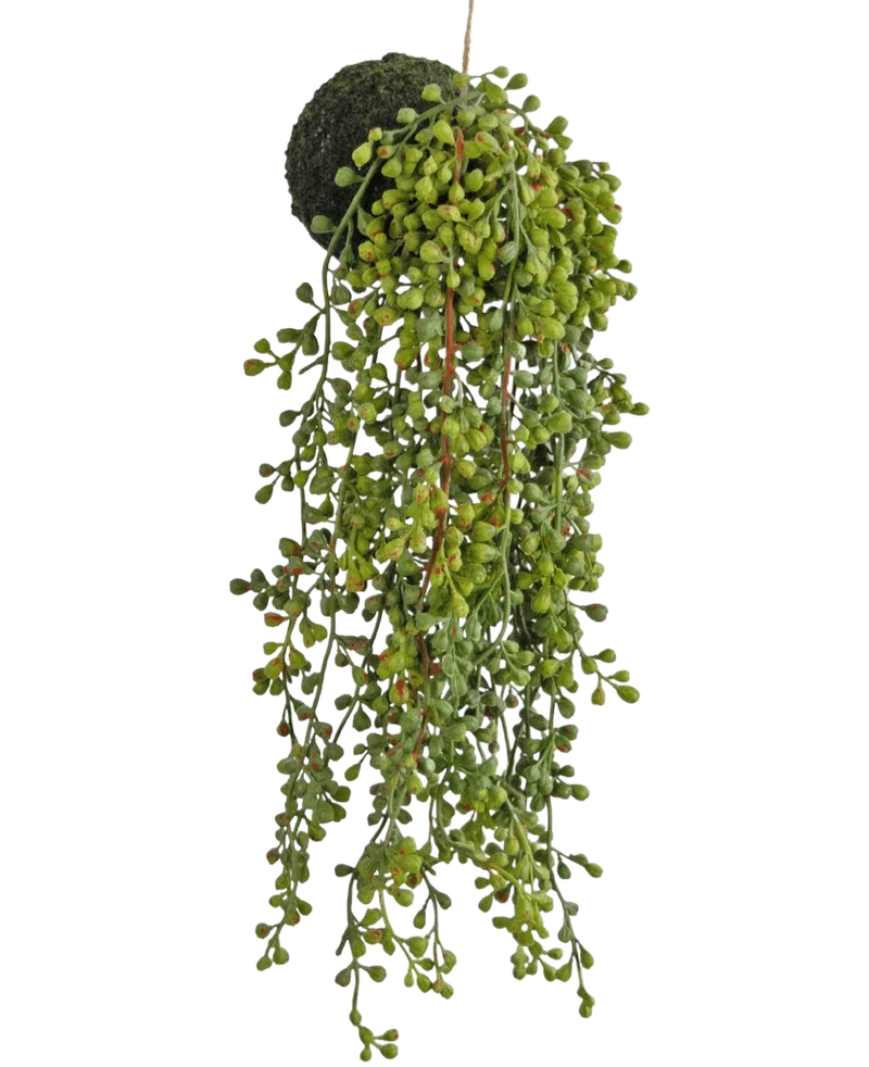 Kunst hangplant vetplant op bol 40 cm