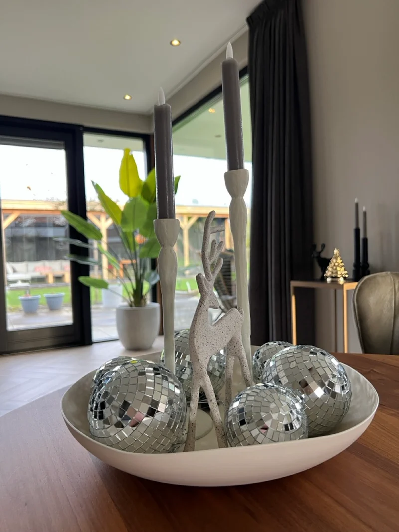 Decoratieset Zilveren Sparkle Centerpiece
