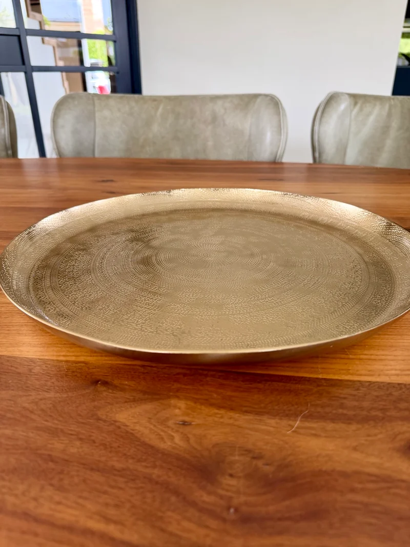 Decoratieschaal Golden Texture Goud – Ø40 cm