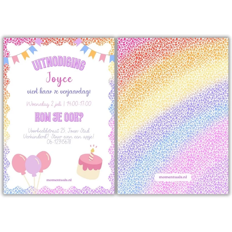Uitnodiging Kinderfeestje Party Paars | Printable