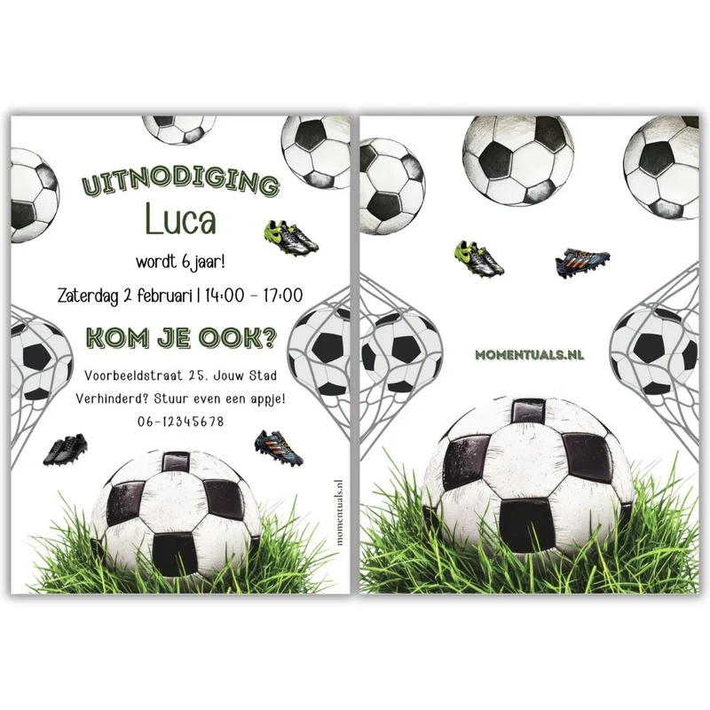 Uitnodiging Kinderfeestje Voetbal | Printable