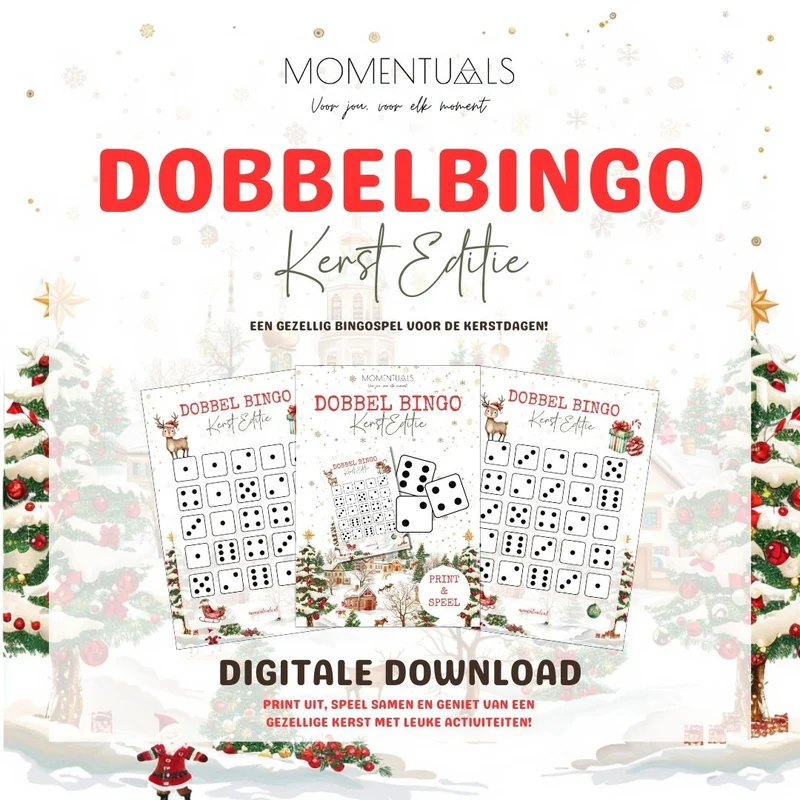 Printable Kerstspel - Dobbel Bingo