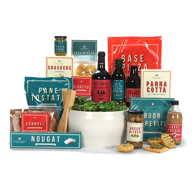 Italiaans Kerstpakket Buonissimo met Rode Wijn