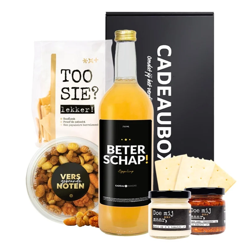 Beterschap | Appelsap + snacks in cadeaubox - The Tastery