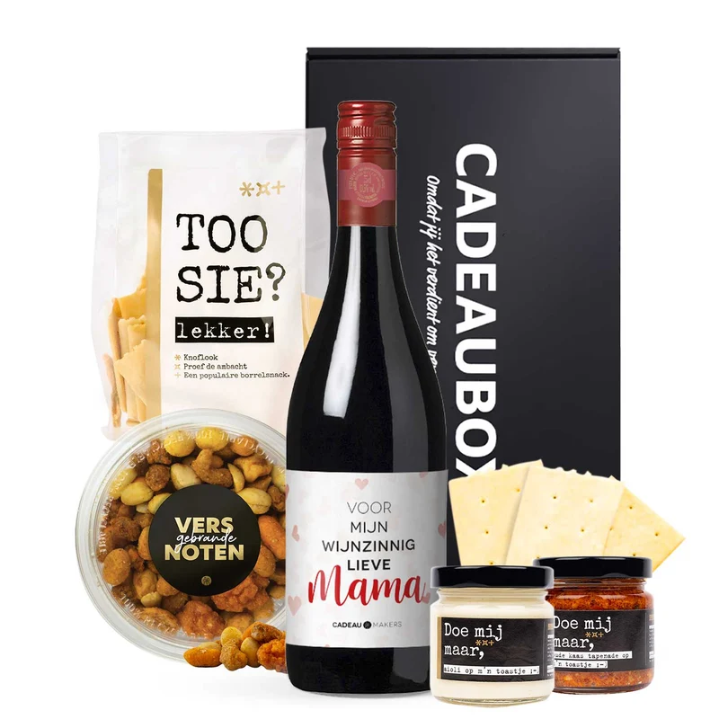 'Voor mama' Wijn cadeaupakket